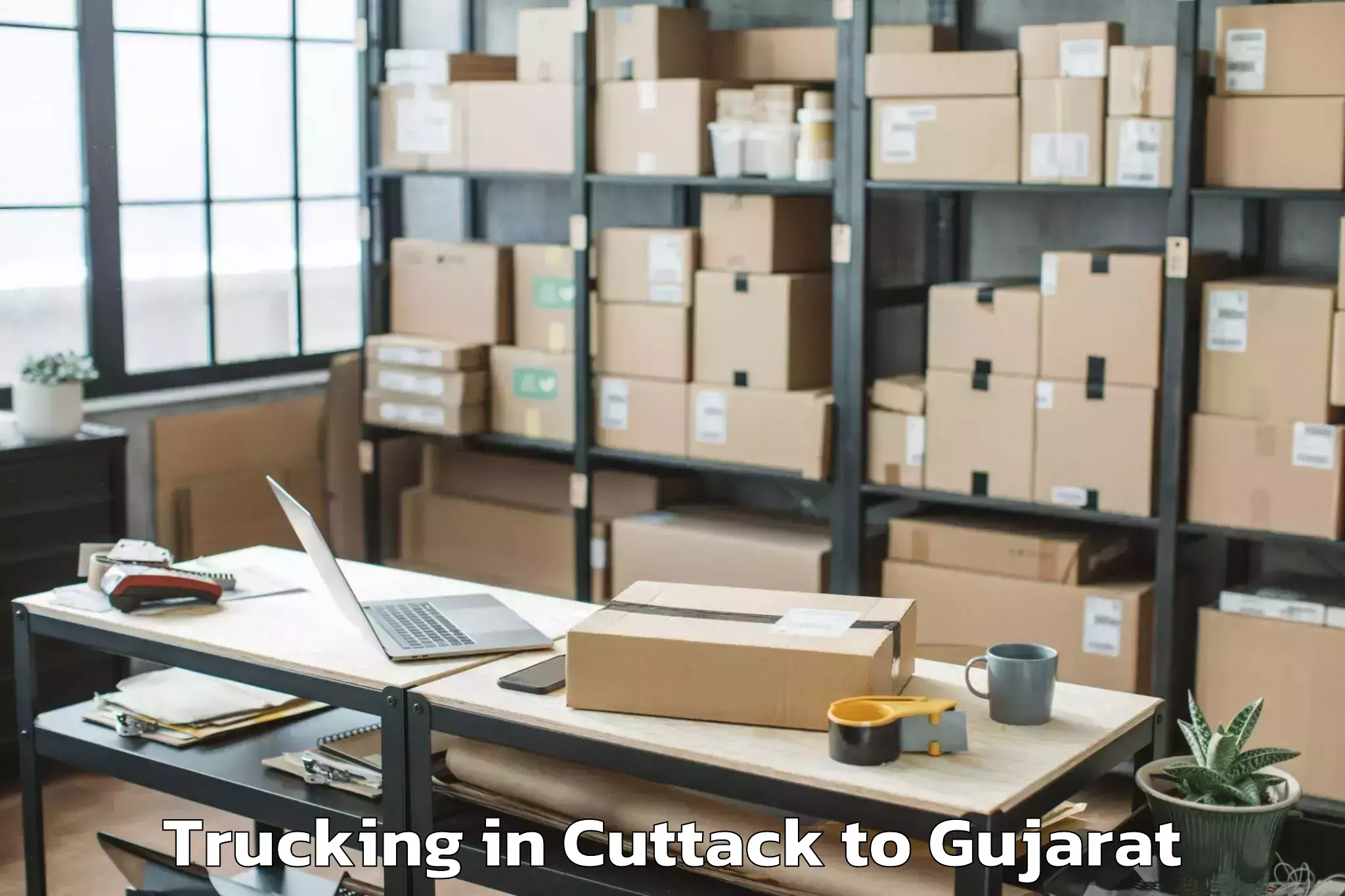 Quality Cuttack to Gusar Trucking